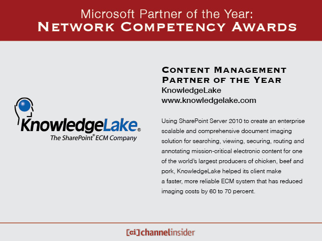 Microsoft Partner of the Year 2011 Network Competency Awards