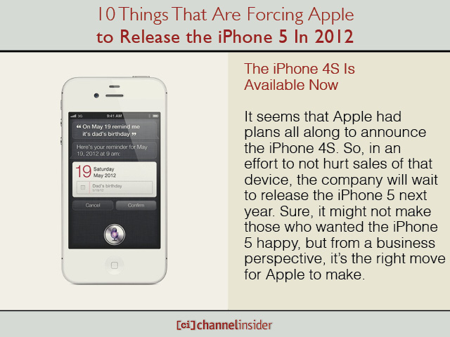 10 Things That Are Forcing Apple to Release the iPhone 5 In 2012
