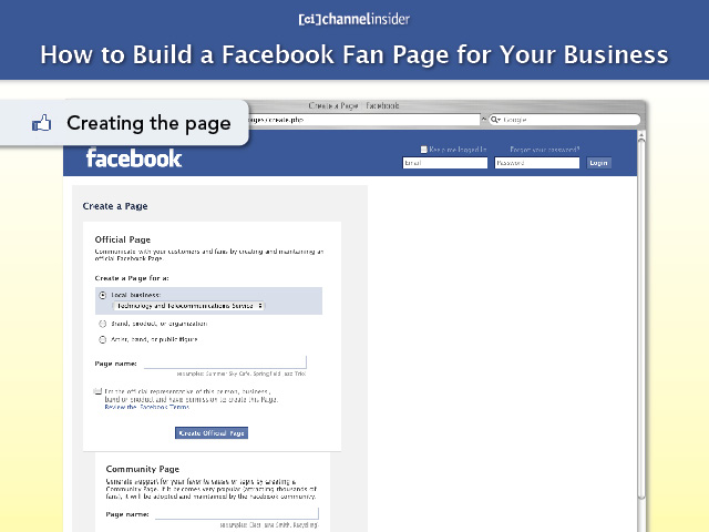 Creating the page