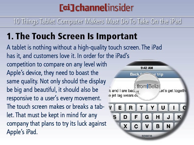 10 Things Tablet Computer Makers Must Do To Take On the iPad