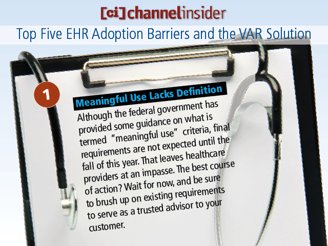 Top Five EHR Adoption Barriers and the VAR Solution