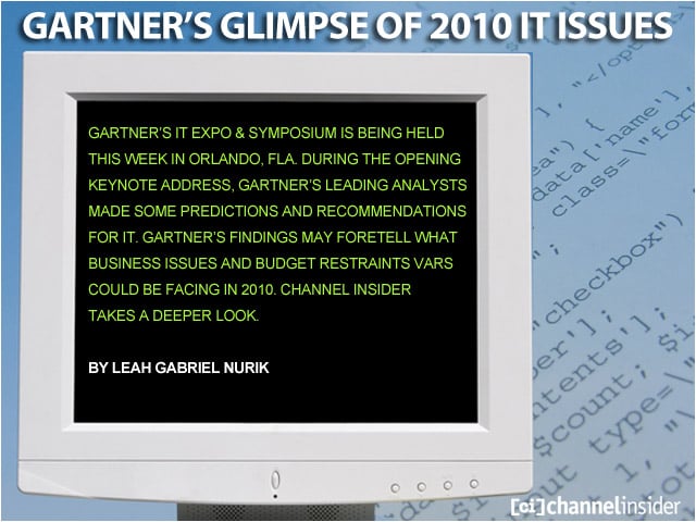 Gartners Glimpse of 2010 IT Issues