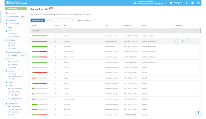 LogMeIn Central's remote execution user interface. Courtesy LogMeIn.