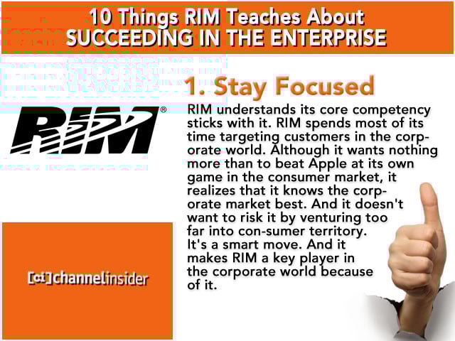 10 Things RIM Teaches About Succeeding in the Enterprise