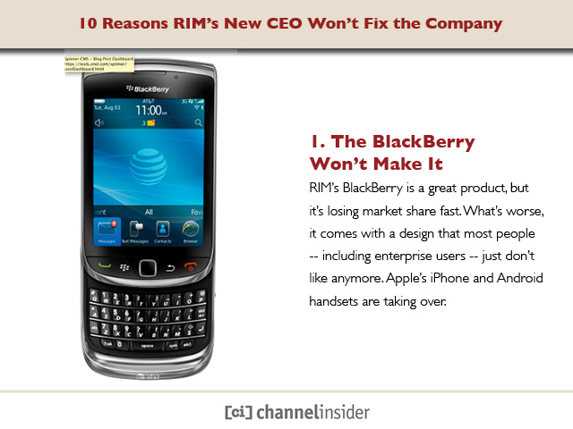 1. The BlackBerry Won’t Make It