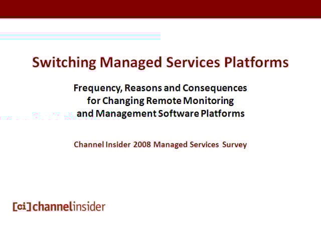 Survey Switching Managed Services Platforms