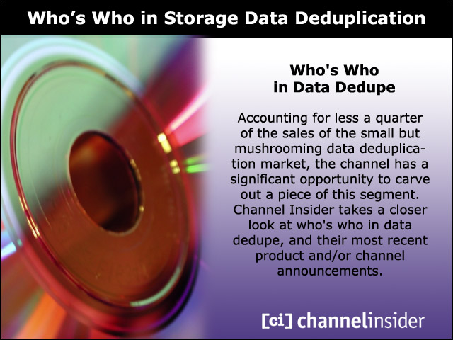 Whos Who in Data Dedupe