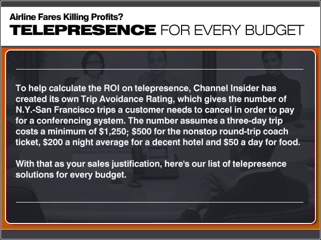 Airline Fares Killing Profits?  Telepresence for Every Budget