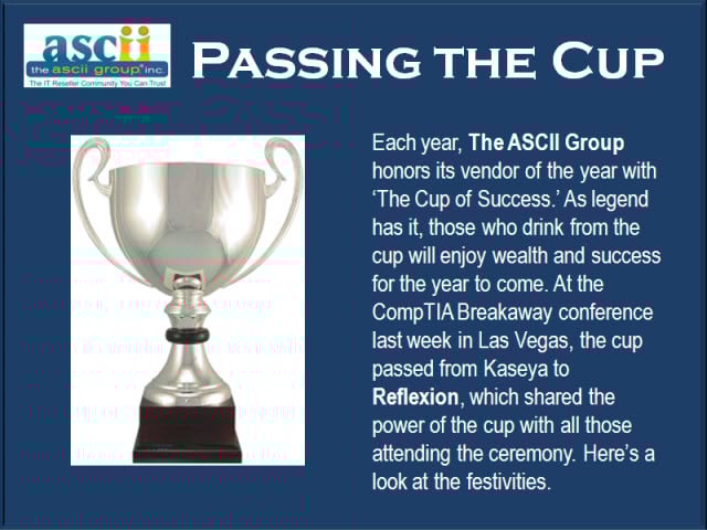 Passing the Channel Cup of Success