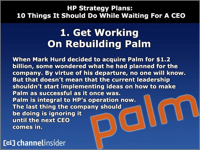 1. Get Working On Rebuilding Palm