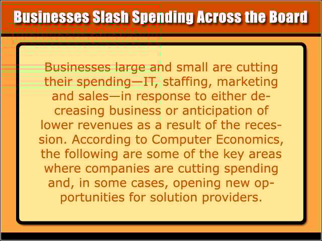 Businesses Slash Spending Across the Board
