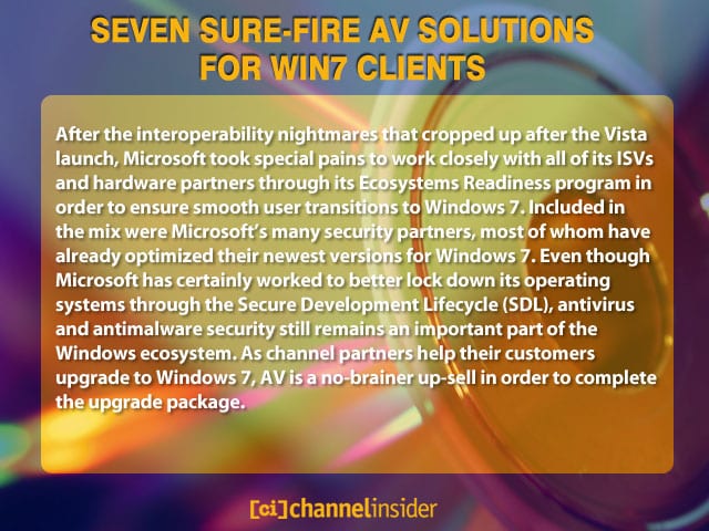 Seven Sure Fire AV Solutions for Win7 Clients