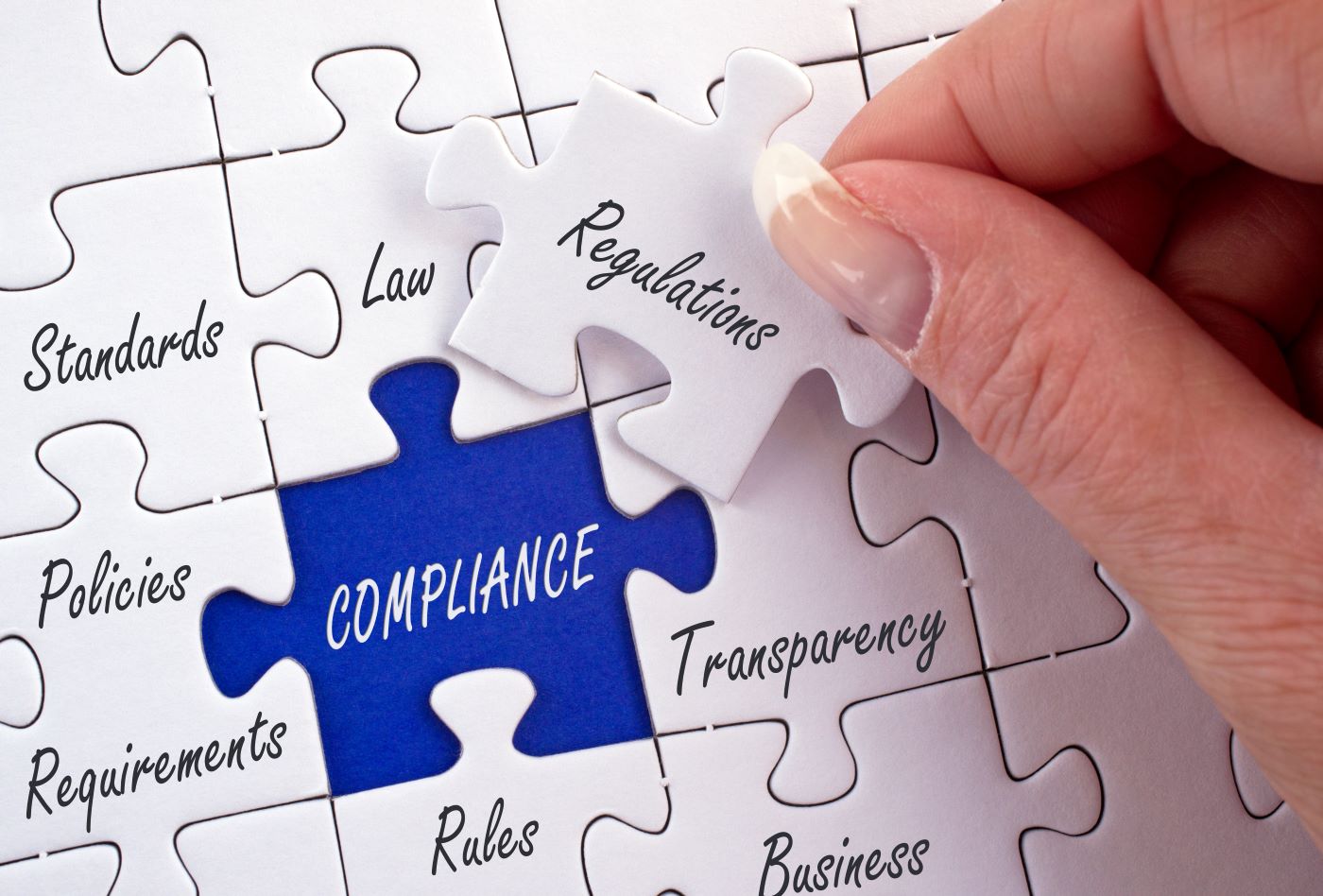 Regulatory compliance services puzzle.